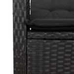 Casa si Gradina - Gradina si terasa - Mobilier exterior - Seturi mobila gradina - Set mobilier de gradina cu perne, 4 piese, negru, poliratan - Infinity.ro