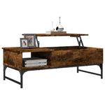 Casa si Gradina - Mobilier - Mese si birouri - Masute de cafea - Masuta de cafea stejar fumuriu 100x50x35cm lemn prelucrat/metal - Infinity.ro