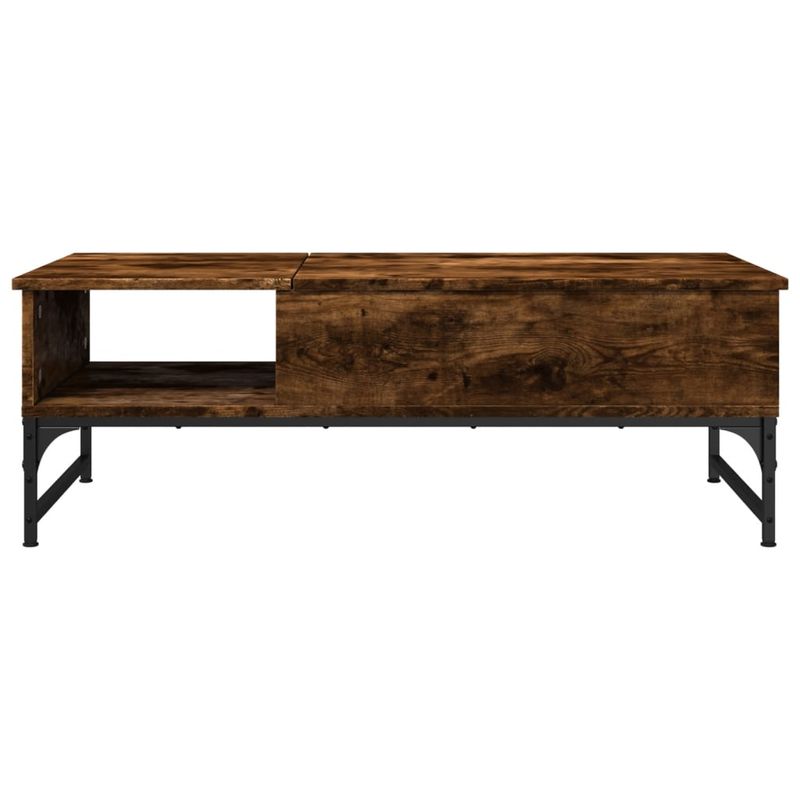 Casa si Gradina - Mobilier - Mese si birouri - Masute de cafea - Masuta de cafea stejar fumuriu 100x50x35cm lemn prelucrat/metal - Infinity.ro