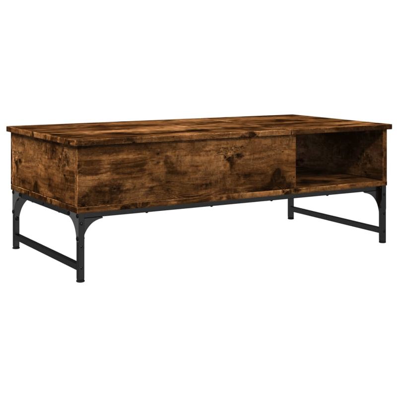 Casa si Gradina - Mobilier - Mese si birouri - Masute de cafea - Masuta de cafea stejar fumuriu 100x50x35cm lemn prelucrat/metal - Infinity.ro