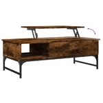 Casa si Gradina - Mobilier - Mese si birouri - Masute de cafea - Masuta de cafea stejar fumuriu 100x50x35cm lemn prelucrat/metal - Infinity.ro