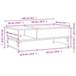 Casa si Gradina - Mobilier - Mese si birouri - Masute de cafea - Masuta de cafea stejar fumuriu 100x50x35cm lemn prelucrat/metal - Infinity.ro