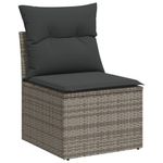 Casa si Gradina - Gradina si terasa - Mobilier exterior - Seturi mobila gradina - Set canapele de gradina, 9 piese, cu perne, gri, poliratan - Infinity.ro