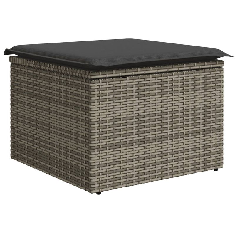 Casa si Gradina - Gradina si terasa - Mobilier exterior - Seturi mobila gradina - Set canapele de gradina, 9 piese, cu perne, gri, poliratan - Infinity.ro