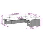 Casa si Gradina - Gradina si terasa - Mobilier exterior - Seturi mobila gradina - Set canapele de gradina cu perne, 10 piese, negru, poliratan - Infinity.ro