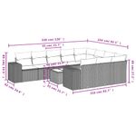 Casa si Gradina - Gradina si terasa - Mobilier exterior - Seturi mobila gradina - Set canapele de gradina cu perne, 11 piese, negru, poliratan - Infinity.ro