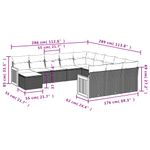 Casa si Gradina - Gradina si terasa - Mobilier exterior - Seturi mobila gradina - Set canapea de gradina cu perne, 12 piese, gri, poliratan - Infinity.ro