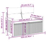 Casa si Gradina - Gradina si terasa - Mobilier exterior - Seturi mobila gradina - Set canapea de gradina cu perne, 12 piese, gri, poliratan - Infinity.ro
