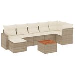 Casa si Gradina - Gradina si terasa - Mobilier exterior - Canapele si fotolii gradina - Set canapele de gradina, 8 piese, cu perne, bej, poliratan - Infinity.ro