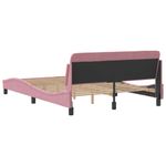 Casa si Gradina - Mobilier - Paturi si accesorii - Paturi - Cadru de pat cu tablie, roz, 120x200 cm, catifea - Infinity.ro
