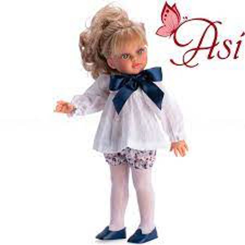 Jucarii, Copii si Bebe - Jucarii si jocuri - Papusi si accesorii - Papusi - Papusa Sabrina Blonda cu Camasa Alba cu Funda 40cm - Infinity.ro