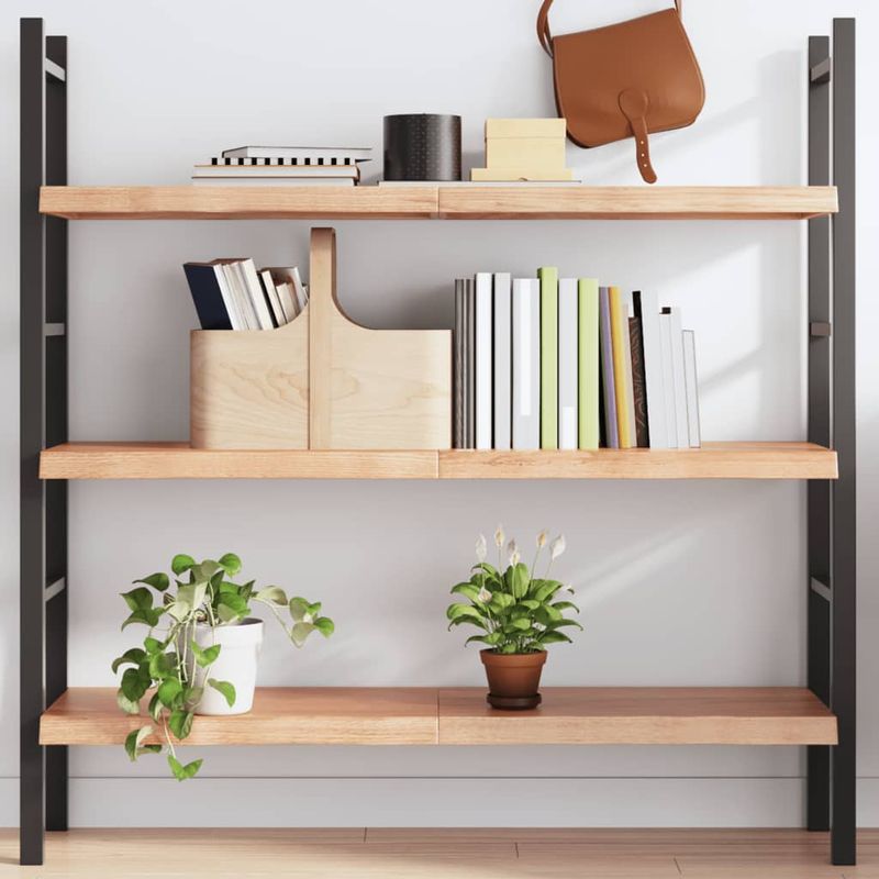 Casa si Gradina - Mobilier - Biblioteci si rafturi - Rafturi - Raft de perete maro deschis 120x40x(2-4) cm lemn stejar tratat - Infinity.ro