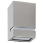 Casa si Gradina - Corpuri si surse de iluminat - Iluminat exterior - Felinare - Lampi de perete de exterior 2 buc. argintiu 35 W dreptunghiular, mărime 95x75x150 cm - Infinity.ro