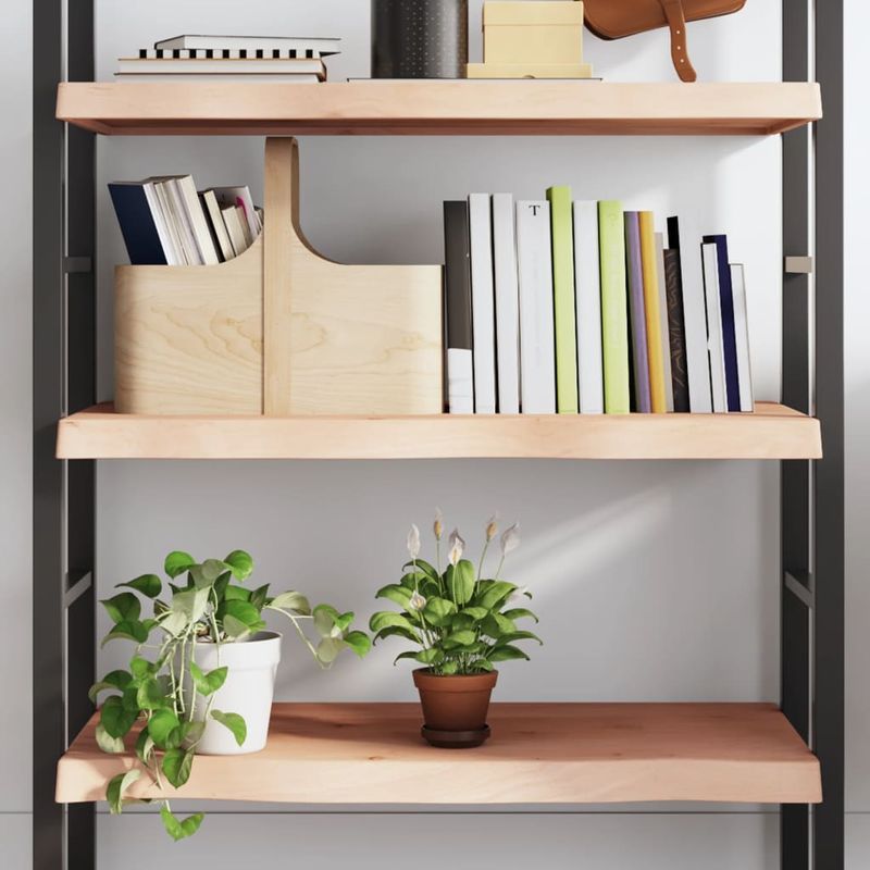 Casa si Gradina - Mobilier - Biblioteci si rafturi - Rafturi - Polita de perete, 100x40x(2-6)cm, lemn masiv de stejar netratat - Infinity.ro