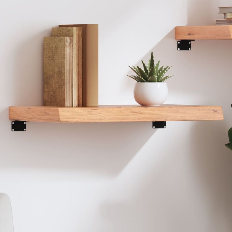 Casa si Gradina - Mobilier - Biblioteci si rafturi - Rafturi - Raft de perete maro deschis 60x40x(2-6) cm lemn stejar tratat - Infinity.ro