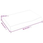 Casa si Gradina - Mobilier - Biblioteci si rafturi - Rafturi - Raft de perete maro deschis 60x40x(2-6) cm lemn stejar tratat - Infinity.ro