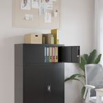 Casa si Gradina - Constructii - Depozitare, transport si protectie - Rafturi, fisete si vestiare - Fiset, negru, 90x40x40 cm, otel - Infinity.ro