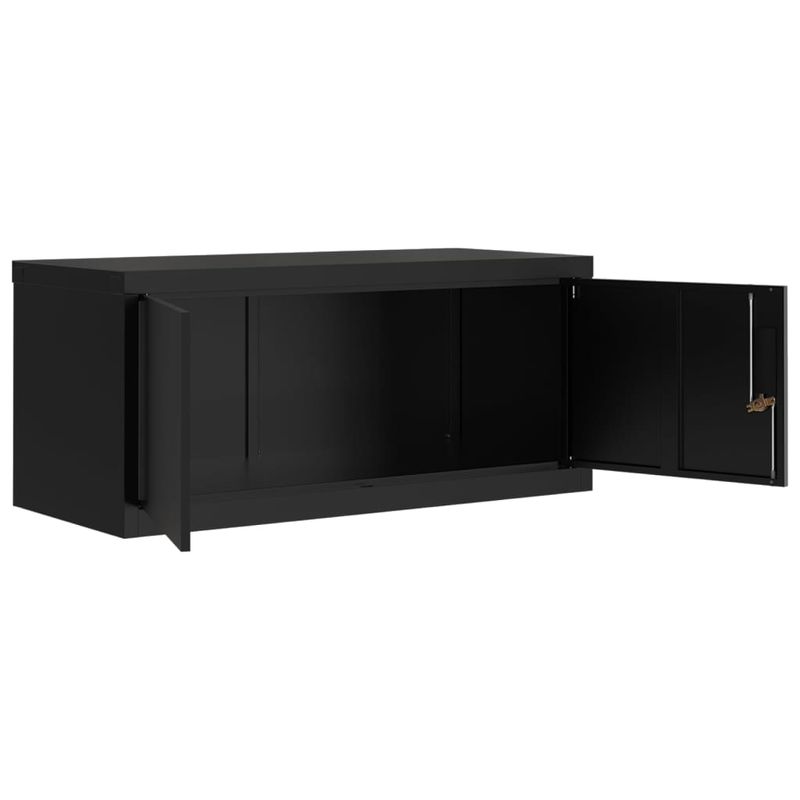 Casa si Gradina - Constructii - Depozitare, transport si protectie - Rafturi, fisete si vestiare - Fiset, negru, 90x40x40 cm, otel - Infinity.ro