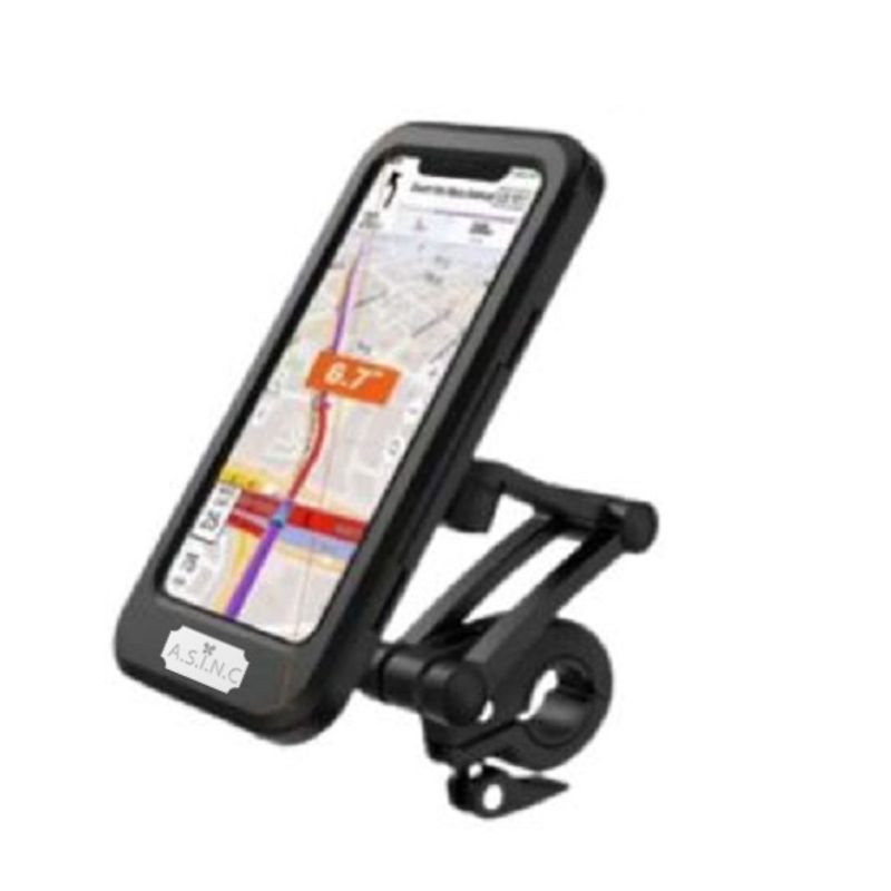 Laptop, Telefoane si Tablete - Telefoane mobile si accesorii - Accesorii Telefoane - Suport si docking telefoane - Suport telefon universal cu prindere ghidon, negru , diagonala 6,8 ", material ABS , rezistent la apa , 193X99.2X25 mm - Infinity.ro