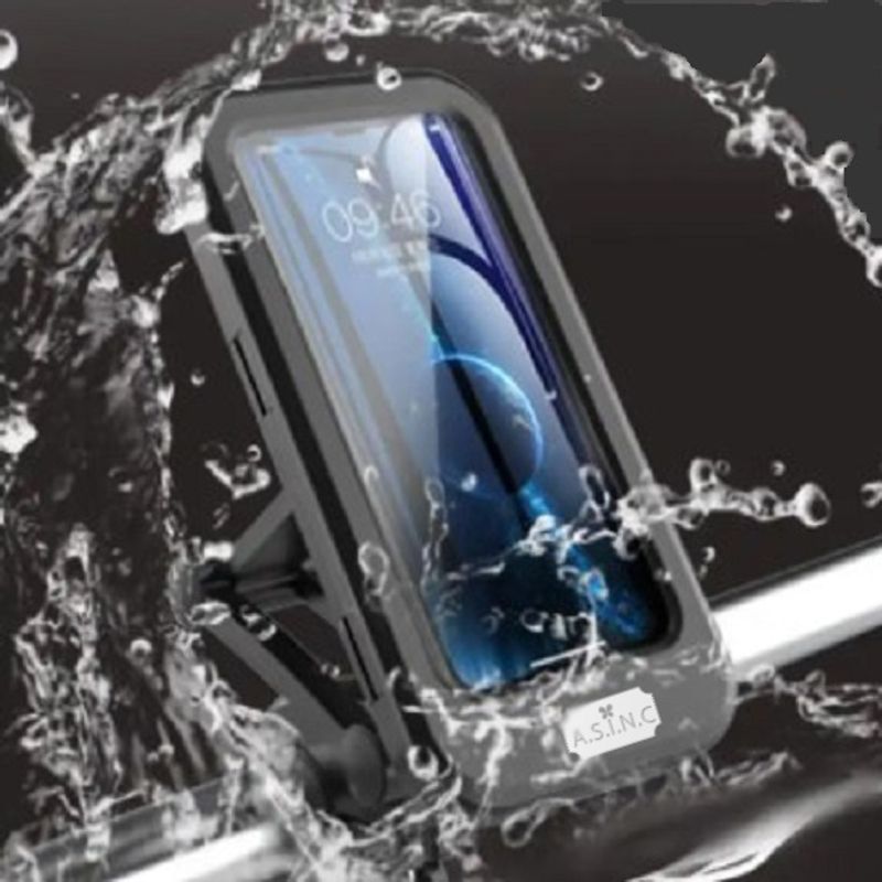 Laptop, Telefoane si Tablete - Telefoane mobile si accesorii - Accesorii Telefoane - Suport si docking telefoane - Suport telefon universal cu prindere ghidon, negru , diagonala 6,8 ", material ABS , rezistent la apa , 193X99.2X25 mm - Infinity.ro