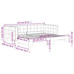 Casa si Gradina - Mobilier - Paturi si accesorii - Paturi - Pat de zi cu extensie, negru, 90x200 cm, catifea - Infinity.ro