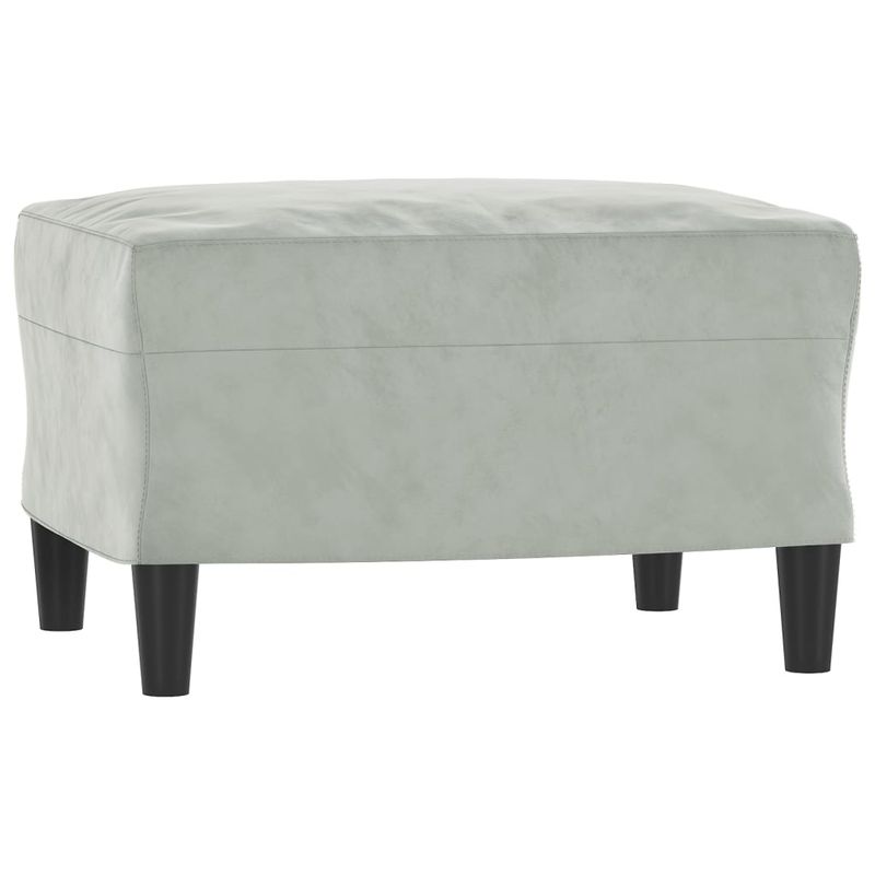 Casa si Gradina - Mobilier - Canapele si coltare - Canapele - Canapea cu 3 locuri si taburet, gri deschis, 180 cm, catifea - Infinity.ro