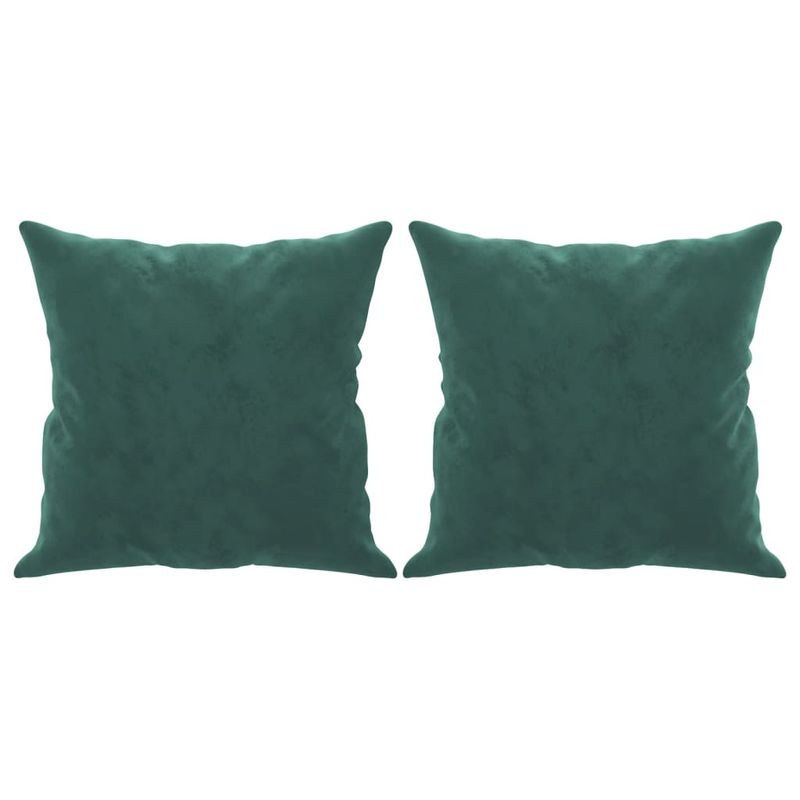Casa si Gradina - Mobilier - Canapele si coltare - Canapele - Canapea cu 2 locuri cu pernute, verde inchis, 120 cm, catifea - Infinity.ro