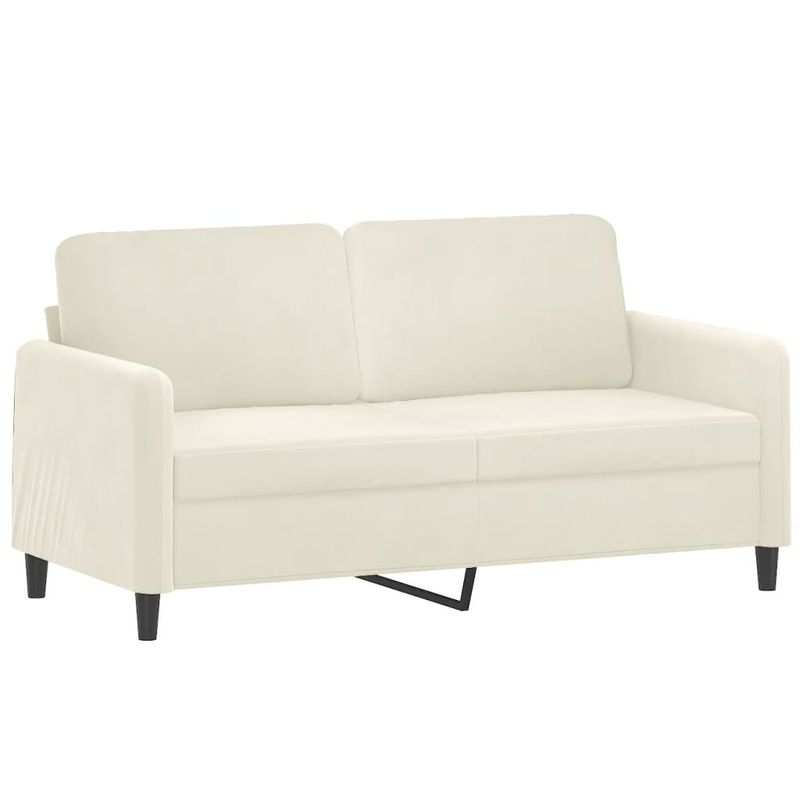 Casa si Gradina - Mobilier - Seturi de mobilier - Seturi living - Set de canapele cu perne, 2 piese, crem, catifea - Infinity.ro