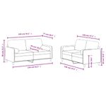 Casa si Gradina - Mobilier - Seturi de mobilier - Seturi living - Set de canapele cu perne, 2 piese, crem, catifea - Infinity.ro