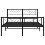 Casa si Gradina - Mobilier - Paturi si accesorii - Paturi - Cadru pat metalic cu tablie de cap/picioare, negru, 120x190 cm - Infinity.ro