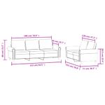 Casa si Gradina - Mobilier - Seturi de mobilier - Seturi living - Set de canapele cu perne, 2 piese, maro, catifea - Infinity.ro