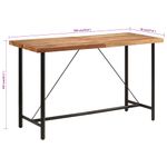 Casa si Gradina - Mobilier - Mese si birouri - Mese bucatarie si dining - Masa de bar 180x70x107 cm, lemn masiv de acacia si fier - Infinity.ro