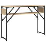 Casa si Gradina - Mobilier - Comode si corpuri - Console - Masuta consola cu raft stejar sonoma 105x30x75cm lemn prelucrat - Infinity.ro