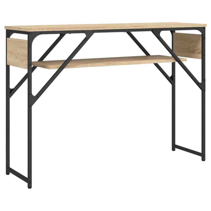 Casa si Gradina - Mobilier - Comode si corpuri - Console - Masuta consola cu raft stejar sonoma 105x30x75cm lemn prelucrat - Infinity.ro