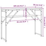 Casa si Gradina - Mobilier - Comode si corpuri - Console - Masuta consola cu raft stejar sonoma 105x30x75cm lemn prelucrat - Infinity.ro