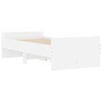 Casa si Gradina - Mobilier - Paturi si accesorii - Paturi - Cadru pat cu sertare, alb, 75x190 cm, mic single - Infinity.ro