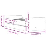 Casa si Gradina - Mobilier - Paturi si accesorii - Paturi - Cadru pat cu sertare, alb, 75x190 cm, mic single - Infinity.ro