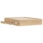 Casa si Gradina - Mobilier - Paturi si accesorii - Paturi - Cadru de pat cu sertare stejar sonoma 140x200 cm lemn prelucrat - Infinity.ro