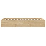 Casa si Gradina - Mobilier - Paturi si accesorii - Paturi - Cadru de pat cu sertare stejar sonoma 140x200 cm lemn prelucrat - Infinity.ro