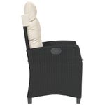 Casa si Gradina - Gradina si terasa - Mobilier exterior - Scaune si sezlonguri gradina - Scaune de gradina rabatabile cu perne, 2 buc., negru, poliratan - Infinity.ro