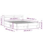 Casa si Gradina - Mobilier - Paturi si accesorii - Paturi - Cadru de pat cu tablie stejar sonoma 150x200 cm lemn prelucrat - Infinity.ro
