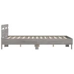 Casa si Gradina - Mobilier - Paturi si accesorii - Paturi - Cadru de pat cu tablie si LED, gri sonoma, 140x190 cm - Infinity.ro