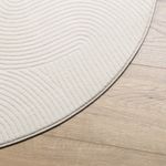Casa si Gradina - Textile si covoare - Covoare - Covoare casa - Covor "IZA" aspect scandinav, cu fire scurte, crem, Ø 160 cm - Infinity.ro