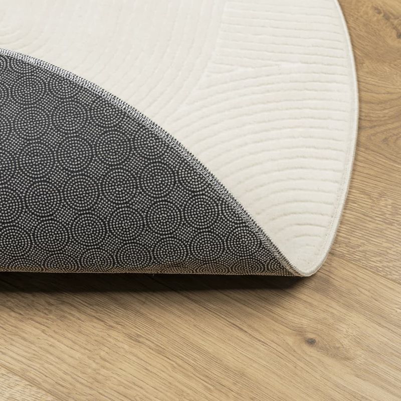 Casa si Gradina - Textile si covoare - Covoare - Covoare casa - Covor "IZA" aspect scandinav, cu fire scurte, crem, Ø 160 cm - Infinity.ro