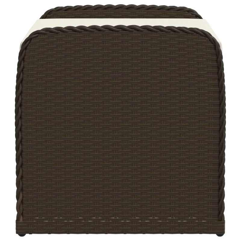 Casa si Gradina - Gradina si terasa - Mobilier exterior - Bancute de gradina - Banca de depozitare cu perna, maro, 80x51x52 cm, poliratan - Infinity.ro