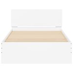 Casa si Gradina - Mobilier - Paturi si accesorii - Paturi - Cadru de pat cu tablie si lumini LED, alb, 100x200 cm - Infinity.ro