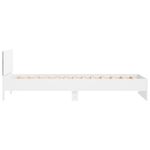 Casa si Gradina - Mobilier - Paturi si accesorii - Paturi - Cadru de pat cu tablie si lumini LED, alb, 100x200 cm - Infinity.ro