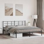 Casa si Gradina - Mobilier - Paturi si accesorii - Paturi - Cadru de pat metalic cu tablie, negru, 180x200 cm - Infinity.ro