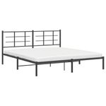 Casa si Gradina - Mobilier - Paturi si accesorii - Paturi - Cadru de pat metalic cu tablie, negru, 180x200 cm - Infinity.ro