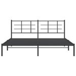 Casa si Gradina - Mobilier - Paturi si accesorii - Paturi - Cadru de pat metalic cu tablie, negru, 180x200 cm - Infinity.ro